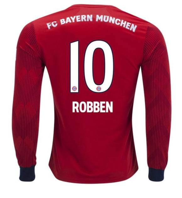 Bayern Munich Robben Long Sleeve Home Jersey