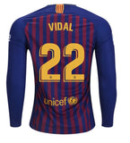 Vidal FC Barcelona 18/19 Long Sleeve Home Jersey